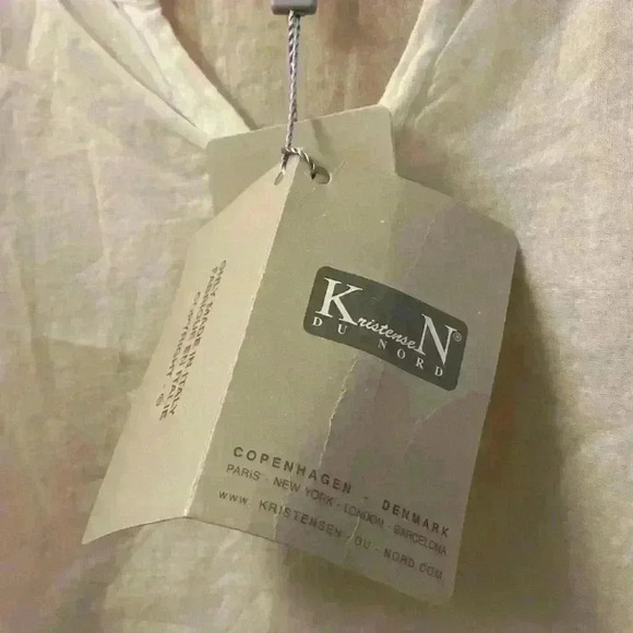 Kristense Du Nord Blouse/Coverup Size-3 Sheer Fabric In White NWT - Picture 6 of 9